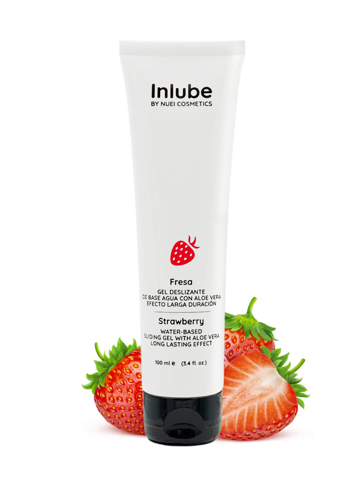 Гель на водной основе с ароматом и вкусом клубники "Nuei Inlube Strawberry" с алоэ вера, 100ml 